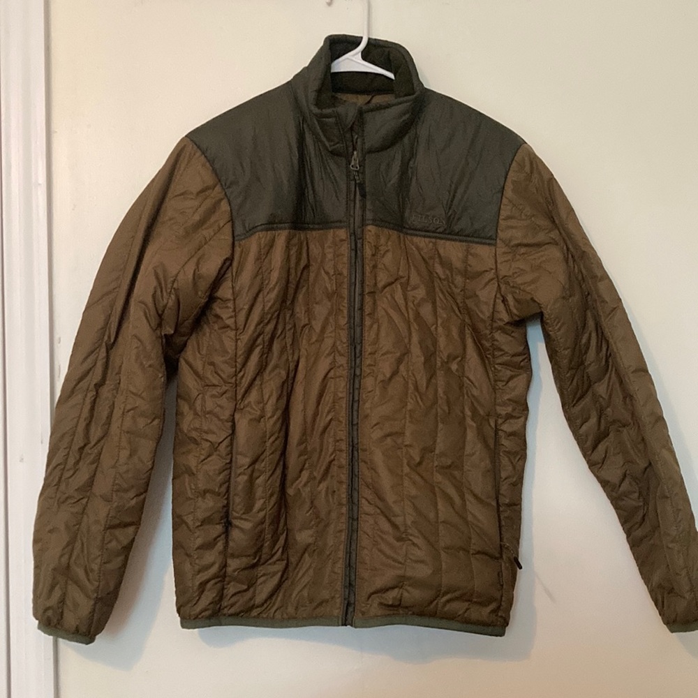 Mens S Filson coat Field Olive Green light weight